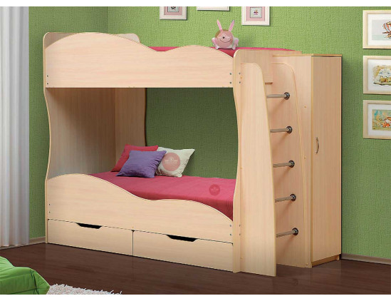 КРОВАТЬ ДВУХЪЯРУСНАЯ "ЮНОСТЬ-2" со шкафом