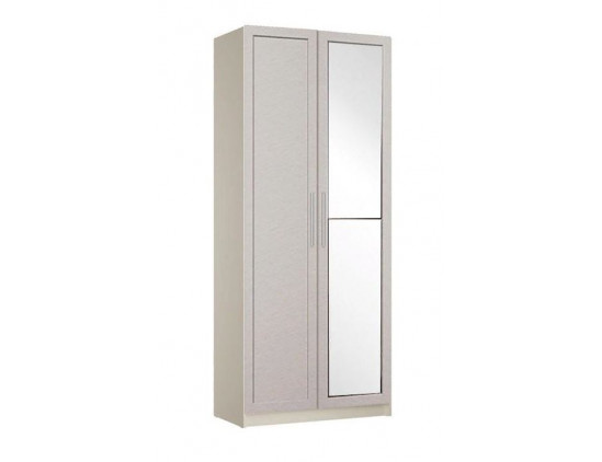 ГАЛВОРИ Шкаф ШК-003 (2ств.(штанга) Фасад ЛДСП глухой/зеркало)